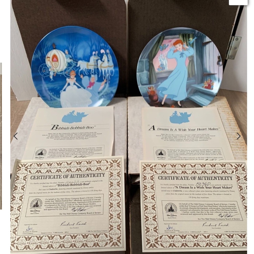 Bradford Exchange Cinderella Plated full set in Boxes with Certificates